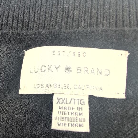 Lucky Brand Setof(2) V Neck Sweaters Women'sXXL Black/Ivory Minimalist CleanGirl - Picture 3 of 9